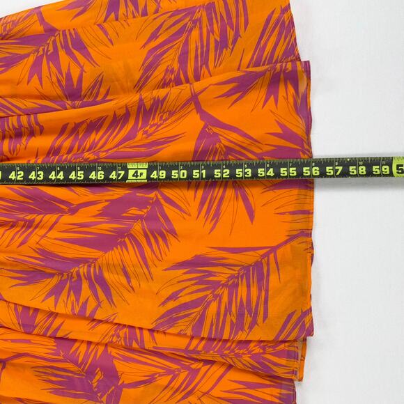 Toccin x RTR Womens Palm Print Open Back Maxi Dress Size 12 Orange - Picture 16 of 16